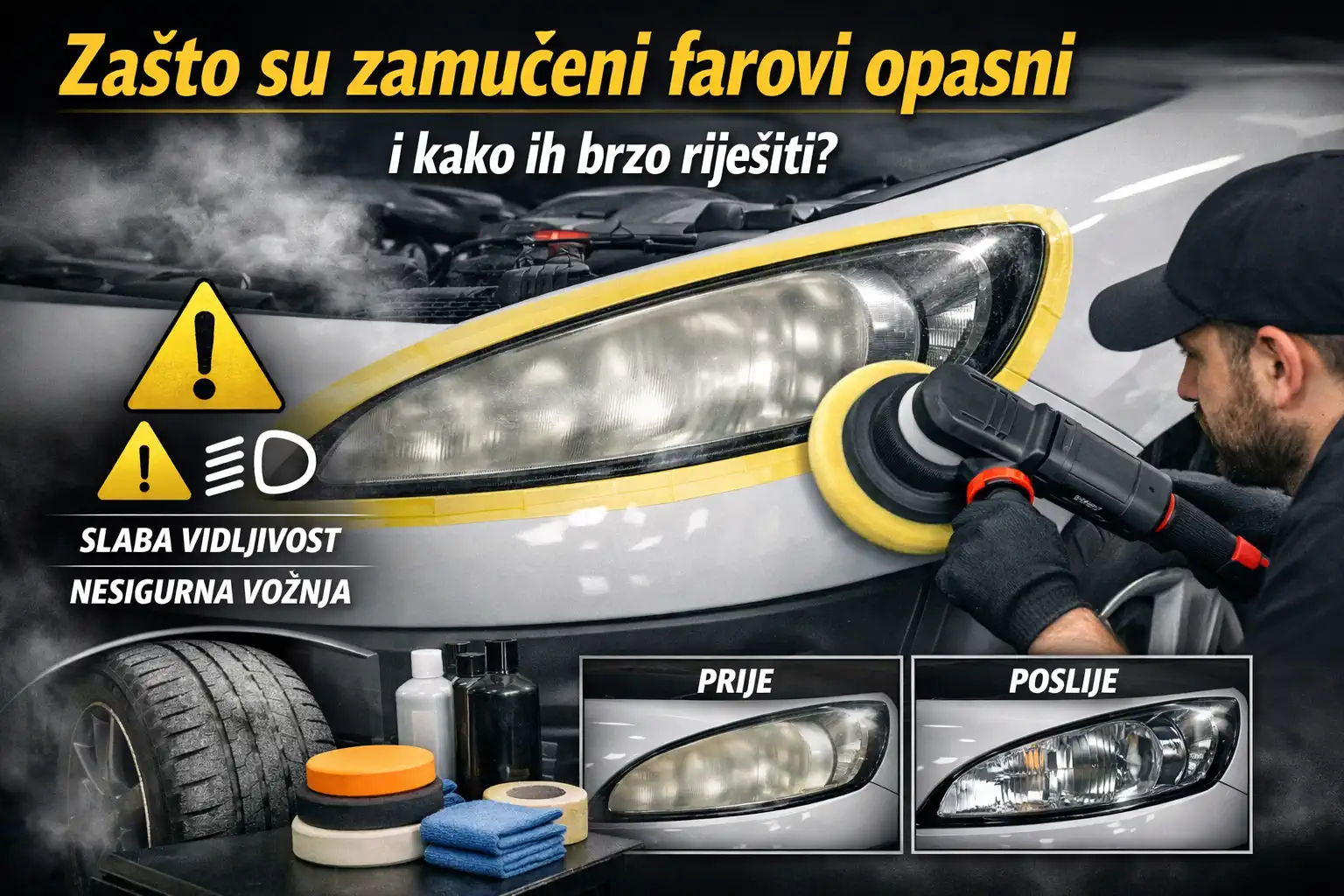 Zašto su zamućeni farovi opasni i kako ih brzo riješiti?